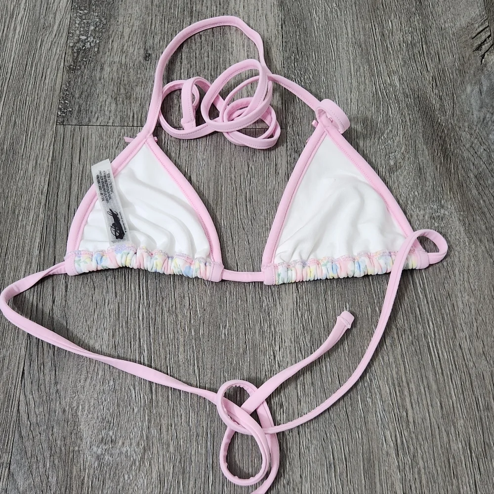 New!Pink X Frankies Bikini Cape May Bikini‎ Top -Daisy Gingham